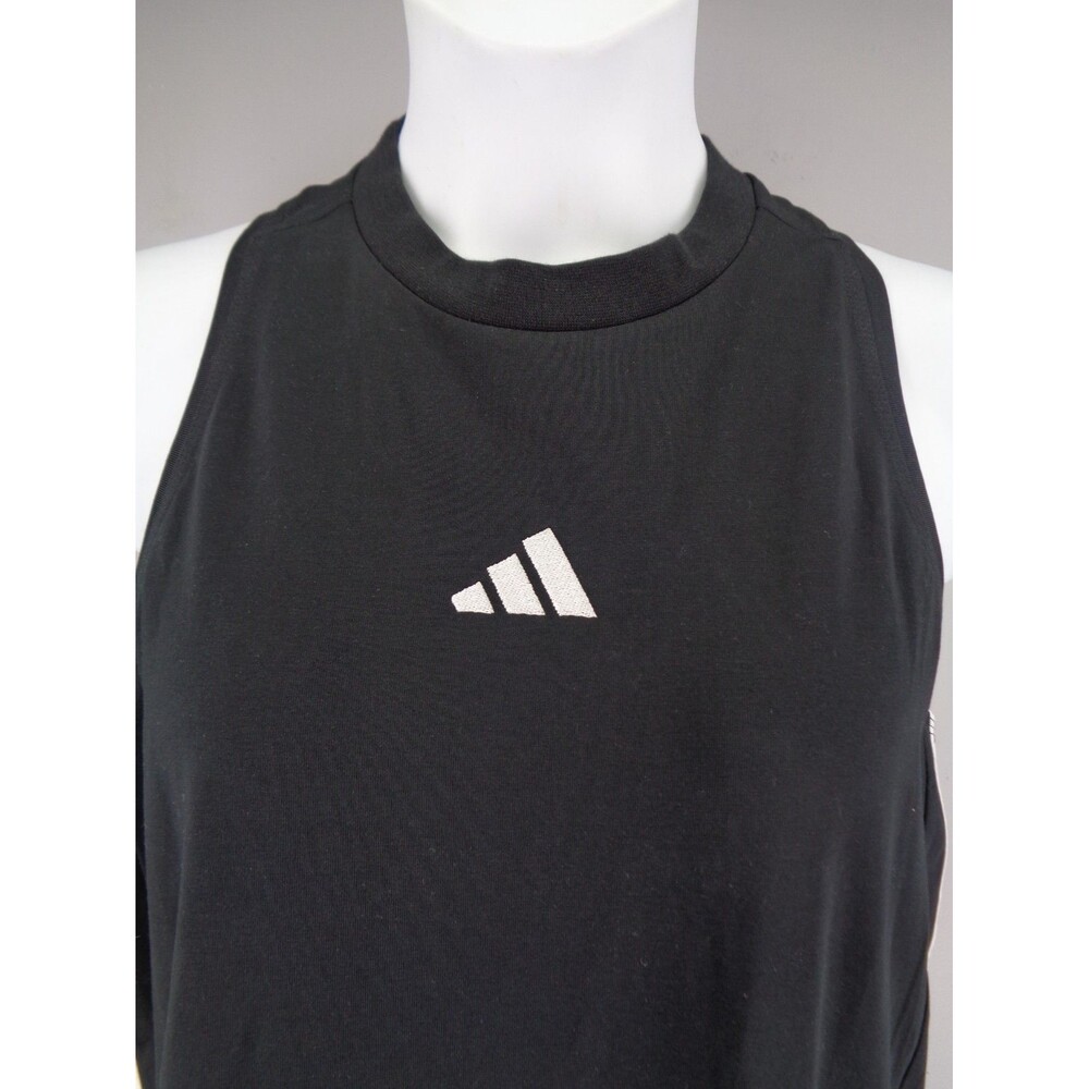 Adidas Black Racerback 3 Stripe Essential Dress Size XL New - Picture 8 of 14